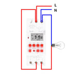 SINOTIMER TM919sB 220V 30A 1 Second Interval 7-Day Programmable Timer Din Rail Mounted