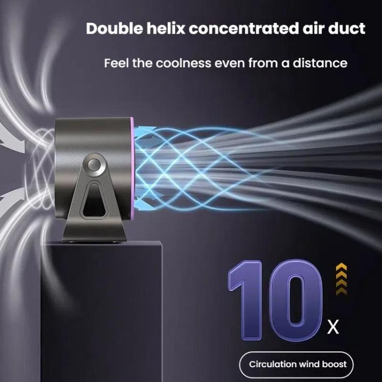 100-Gear High-Speed Circulating Fan Rechargeable Desktop Digital Display Turbo Wall-Mounted Fan, White, Gray, Clip White, Clip Gray
