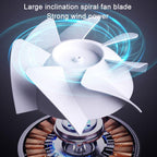 100-Gear High-Speed Circulating Fan Rechargeable Desktop Digital Display Turbo Wall-Mounted Fan, White, Gray, Clip White, Clip Gray