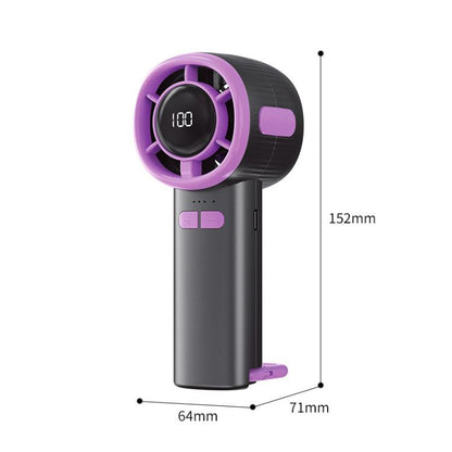 100-speed High Speed Digital Display Fan USB Portable Handheld Small Fan