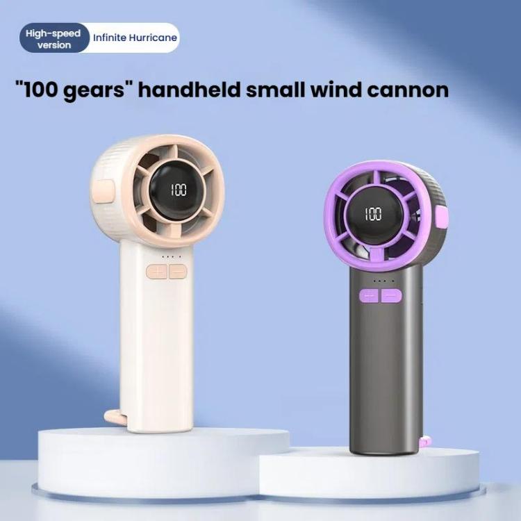 100-speed High Speed Digital Display Fan USB Portable Handheld Small Fan
