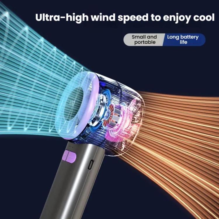 100-speed High Speed Digital Display Fan USB Portable Handheld Small Fan
