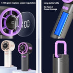 100-speed High Speed Digital Display Fan USB Portable Handheld Small Fan