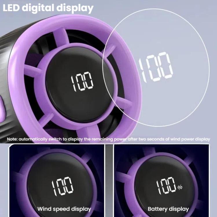 100-speed High Speed Digital Display Fan USB Portable Handheld Small Fan
