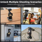 For DJI OSMO Pocket 3 BRDRC PO3005 Multi-functional Magnetic Base Expansion Back Clip Holder Adapter Bezel Accessory, For DJI OSMO Pocket 3 Tarnish