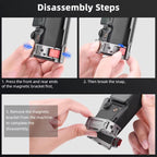 For DJI OSMO Pocket 3 BRDRC PO3005 Multi-functional Magnetic Base Expansion Back Clip Holder Adapter Bezel Accessory, For DJI OSMO Pocket 3 Tarnish