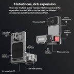 For DJI OSMO Pocket 3 BRDRC PO3005 Multi-functional Magnetic Base Expansion Back Clip Holder Adapter Bezel Accessory, For DJI OSMO Pocket 3 Tarnish