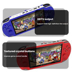 A3 4.3-Inch Handheld Game Console With Camera Supports Dual Handles/TV Output/10 Simulators Built In 8G