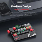 MKESPN RGB Hot Swap Wired Mechanical Keyboard Rocker Knob Programming Macro Custom Gaming Keyboard