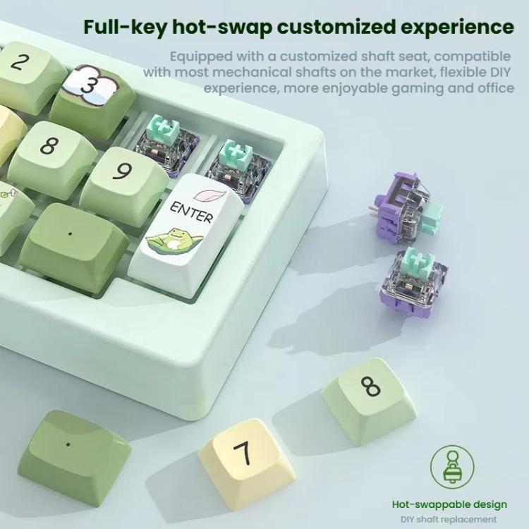 MKESPN W908 Wireless Tri-Mode Hot-Swappable Macro-Defined RGB Backlit Gaming Mechanical Keypad