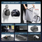 Rhinowalk MT2335 23L-35L Expandable Large-capacity EVA Hard Shell Motorcycle Tail Bag