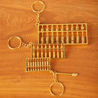 Zinc Alloy Gold Plated Daily Charm Abacus Keychain, 4cm With Pen, 6cm With Keychain, 9cm with Keychain