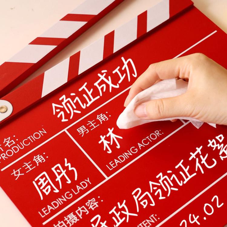 Wooden Director Board Shooting Video Movie City Scene Record Board Photography Props, Large Red, Small P Black, Small P White, Small U Black, With Chinese Small White, With Chinese Small Black, Large U Black, Large P Black, Large U White               ...