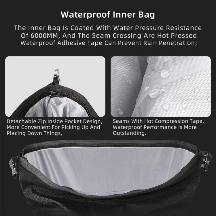 Rhinowalk MTR2050 25L-32L Expandable Large Capacity Quick-release Motorcycle Side Bag