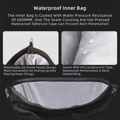 Rhinowalk MTR2050 25L-32L Expandable Large Capacity Quick-release Motorcycle Side Bag