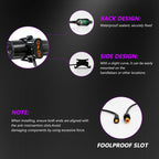 40W Motorcycle Wired Switch Integrated Waterproof Demon Eye Spotlight, Purple Light
