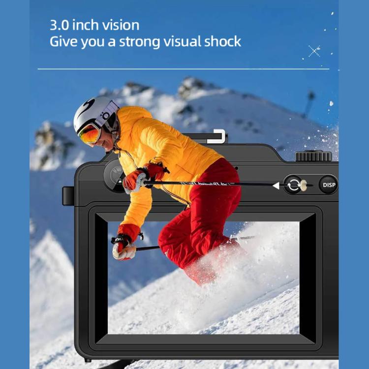FSD-X9 3.0-Inch 4K HD 18X Zoom Selfie WIFI Electronic Image Stabilization Digital Camera, FSD-X9 (Black)