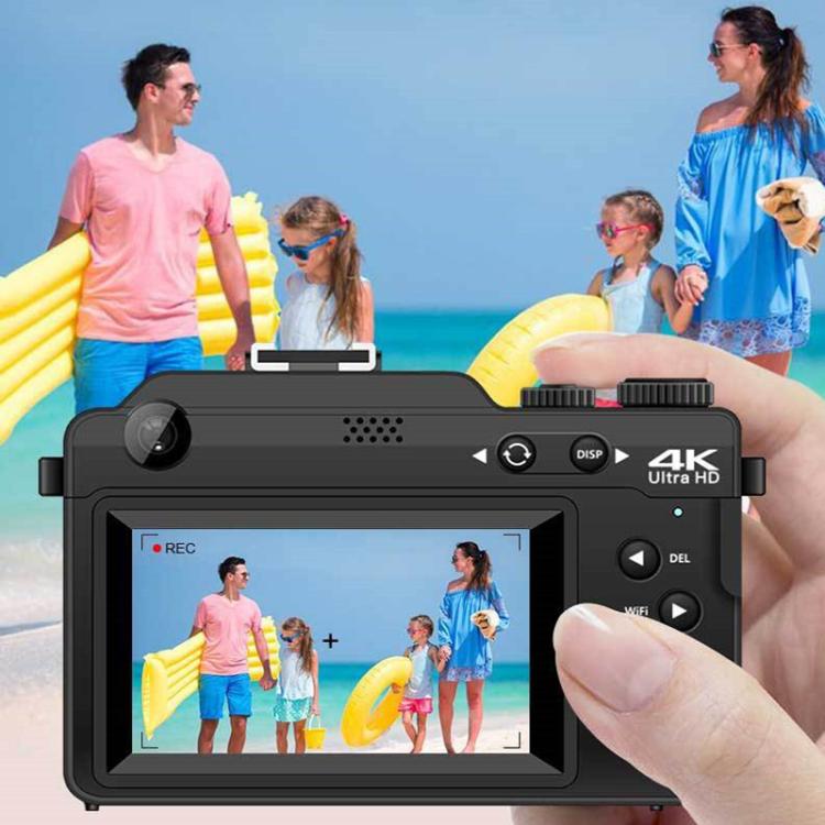 FSD-X9 3.0-Inch 4K HD 18X Zoom Selfie WIFI Electronic Image Stabilization Digital Camera, FSD-X9 (Black)
