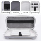 For Nintendo Switch 2 Game Console Storage Bag EVA Fabric Handbag, X-Pattern Gray, X-Pattern Black