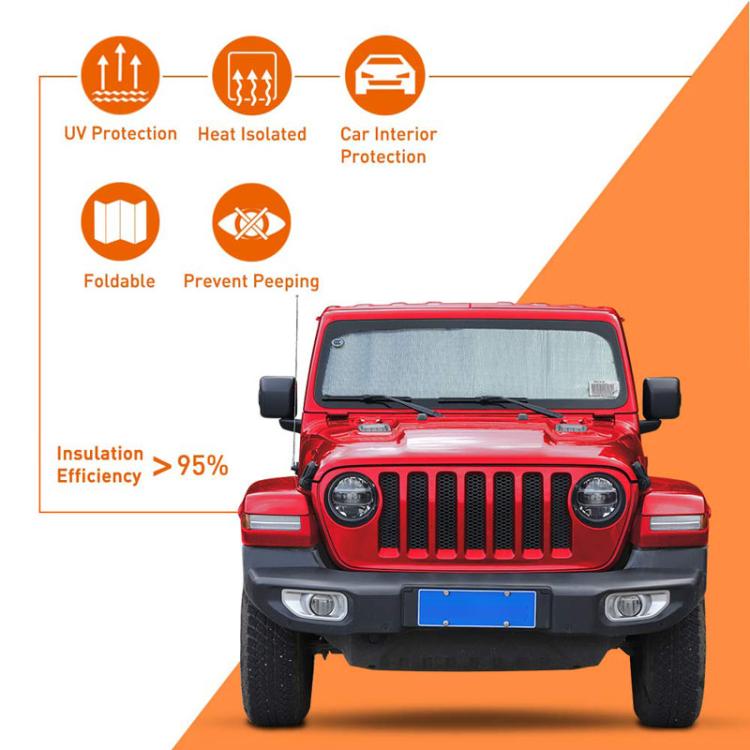 For Jeep Wrangler JL After 2018 汽车前挡风玻璃遮阳板