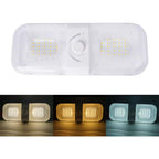 12-24V RV Light 120 LEDs 3-Color Temperature Rotary Button Dimming Roof Light, FC01