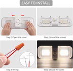12-24V RV Light 120 LEDs 3-Color Temperature Rotary Button Dimming Roof Light, FC01