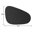 1pair Car Quick Installation Static Film Adsorption Opaque Window Sunshade, Front