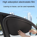 1pair Car Quick Installation Static Film Adsorption Opaque Window Sunshade, Front