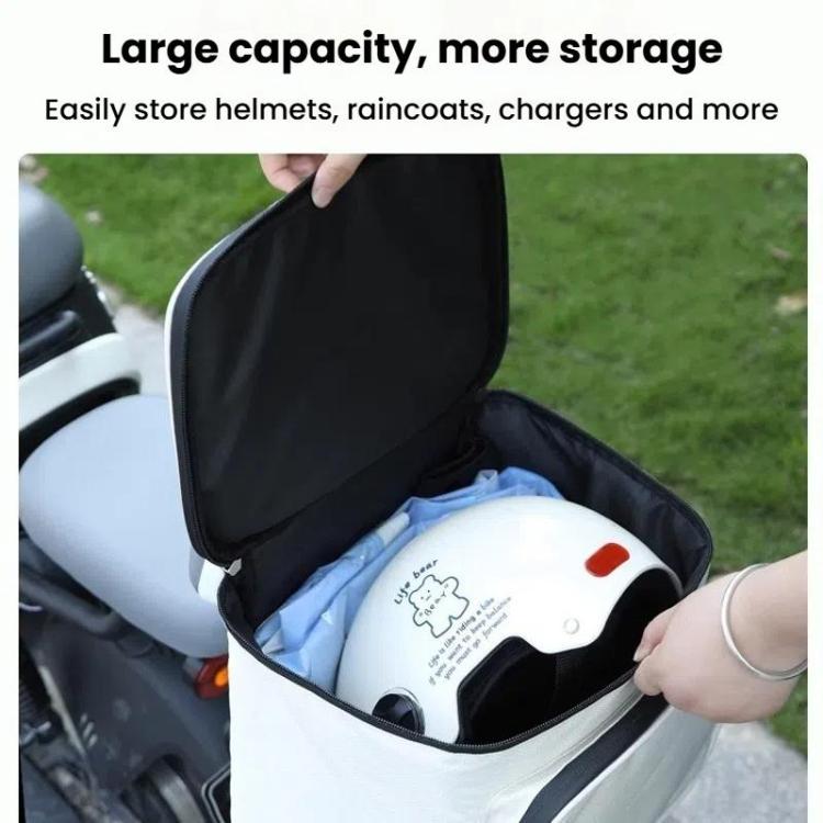 Electrical Motorcycle Waterproof Rear Backrest Hanging Bag Large Capacity Helmet Storage Bag