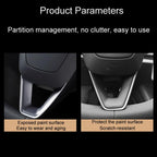 For Tesla Model 3 Car Modification Interior Carbon Fiber Steering Wheel Patch, Matte, Glossy, Red, Froged Pattern