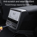 For Tesla New Model 3 / Y Car Rear Air Conditioning Vent Protection Frame, Matte Carbon Pattern, Glossy Carbon Pattern, Matte Black