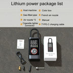 ATJ-004 Smart Wireless Digital Display Portable Car Tire Pump Multi-Function Inflator