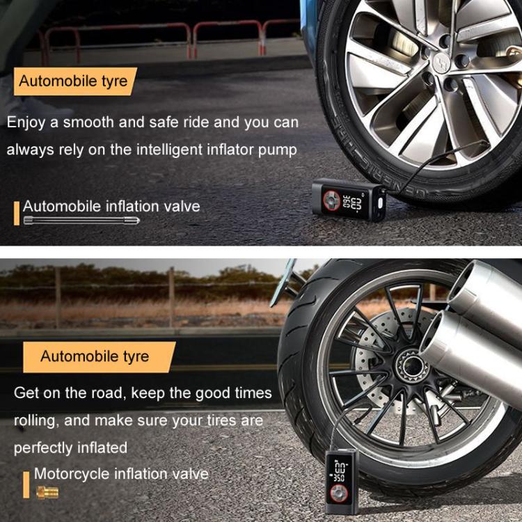 ATJ-004 Smart Wireless Digital Display Portable Car Tire Pump Multi-Function Inflator