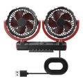 F7201 Car Foldable Rotating USB Dual-Head Fan, Dual-Head