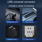 F7201 Car Foldable Rotating USB Dual-Head Fan, Dual-Head