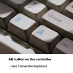 8BitDo Retro87 M Mechanical Keyboard Vintage Wireless Bluetooth / 2.4G / Wired Triple Mode Connection Keyboard, Light Gray Keyboard