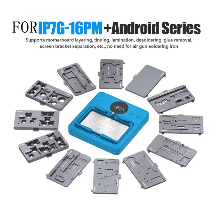 Mobile Phone Motherboard Smart Repair Heating Platform Kit Support IP7G-16PM/Android Universal, SUNSHINE SS-T12B 13 In 1, SUNSHINE SS-T12B 9 In 1