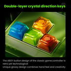 8BitDo Retro87 Mechanical Keyboard Retro RGB Lighting Green Transparent Keyboard With Large Keys, Green Transparent Keyboard