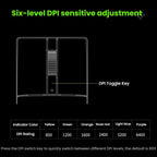 8BitDo Retro R8 Green Translucent Wireless Mouse With Charging Base, Green Translucent Mouse