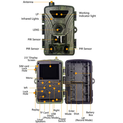 4G Hunting Camera Night Vision Infrared Hunting Camera, PR802LTE