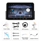 7 inch Horizontal Screen Android 13.0 Single Spindle Universal Car Multimedia Player, Standard, Standard+Camera+Mic