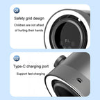 F158 Desktop Mini Multi-Speed Circulating Fan Timed Remote Control Lighted Fan, Gray Plug-In, Beige Plug-In, Gray Rechargeable, Beige Rechargeable