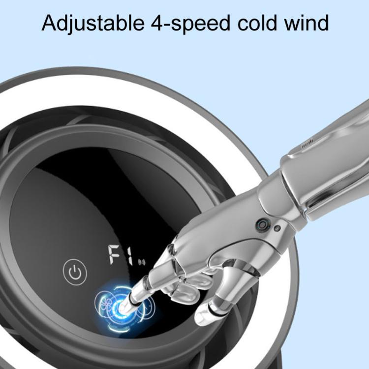 F158 Desktop Mini Multi-Speed Circulating Fan Timed Remote Control Lighted Fan, Gray Plug-In, Beige Plug-In, Gray Rechargeable, Beige Rechargeable