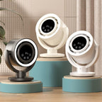 F168 Intelligent Voice Desktop Circulation Fan Touch-Screen Shaking-Head High Rotation Speed Bladeless Night Light Fan
