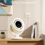 F168 Intelligent Voice Desktop Circulation Fan Touch-Screen Shaking-Head High Rotation Speed Bladeless Night Light Fan
