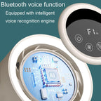 F168 Intelligent Voice Desktop Circulation Fan Touch-Screen Shaking-Head High Rotation Speed Bladeless Night Light Fan