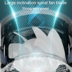 F168 Intelligent Voice Desktop Circulation Fan Touch-Screen Shaking-Head High Rotation Speed Bladeless Night Light Fan