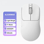 Ajazz AJ199 MAX Wireless 2.4GHz Wired BT Tri-Mode Mouse PAW3395 Lightweight Gaming Mouse