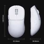 Ajazz AJ199 MAX Wireless 2.4GHz Wired BT Tri-Mode Mouse PAW3395 Lightweight Gaming Mouse