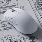 Ajazz AJ199 MAX Wireless 2.4GHz Wired BT Tri-Mode Mouse PAW3395 Lightweight Gaming Mouse